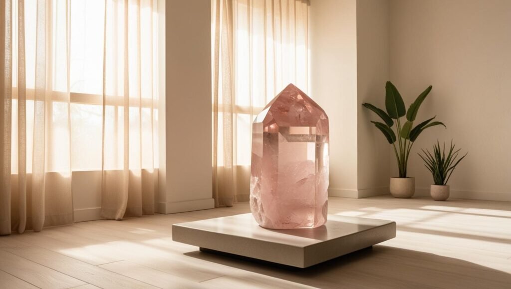 cristal-quartso-rosa-em-um-sala-de-meditacao-1024x579 Quartzo Rosa