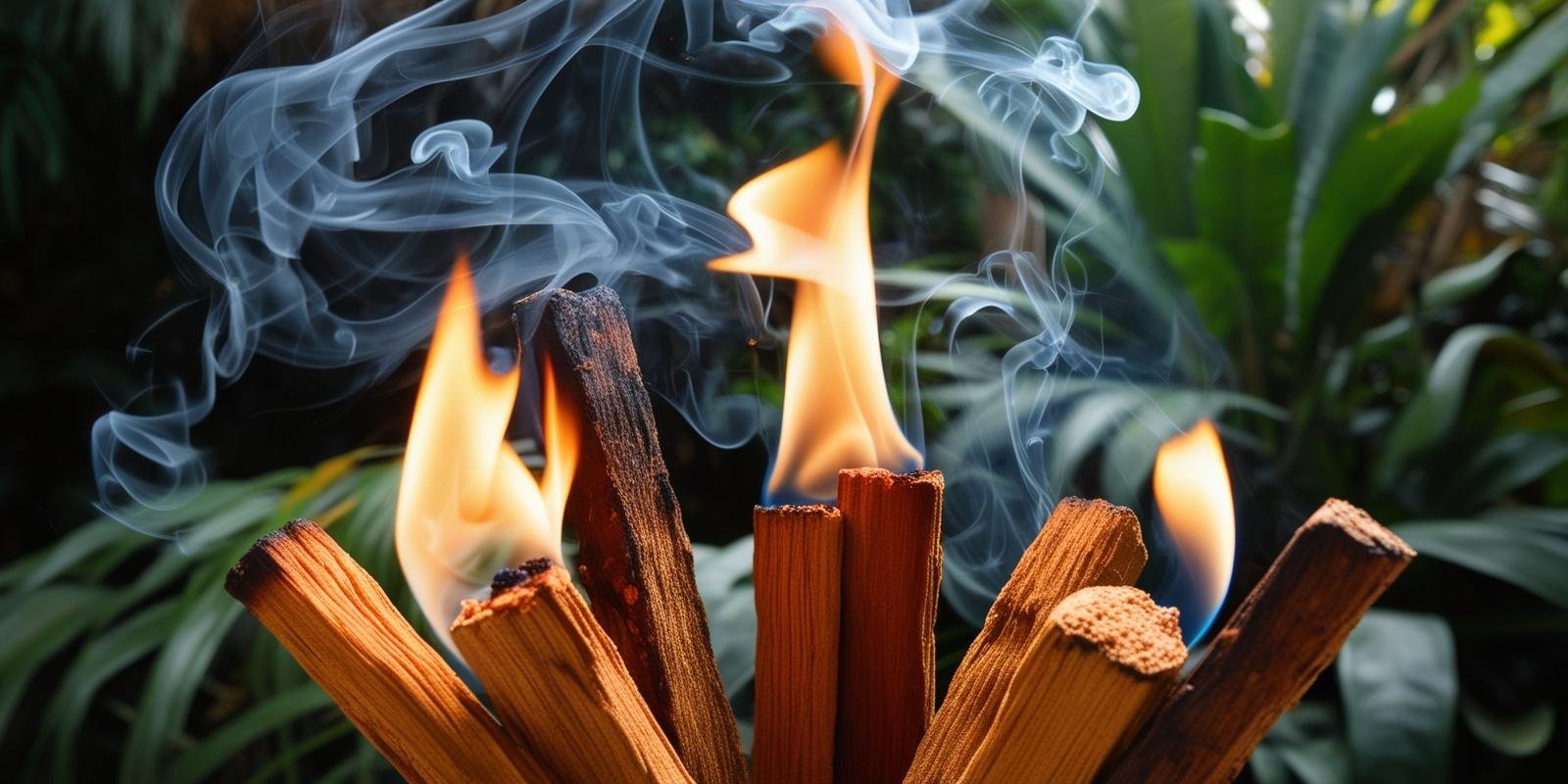 Imagem do incenso em cubro pegando fogo e saindo fumaça para energização e purificação do ambiente em volta.